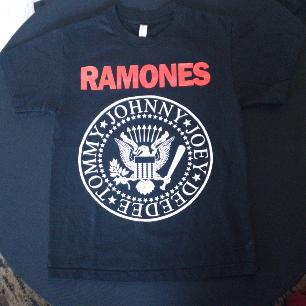Ramones Presidential Punk Black Rock Womens Graphic T-shirt Tee Size Small
